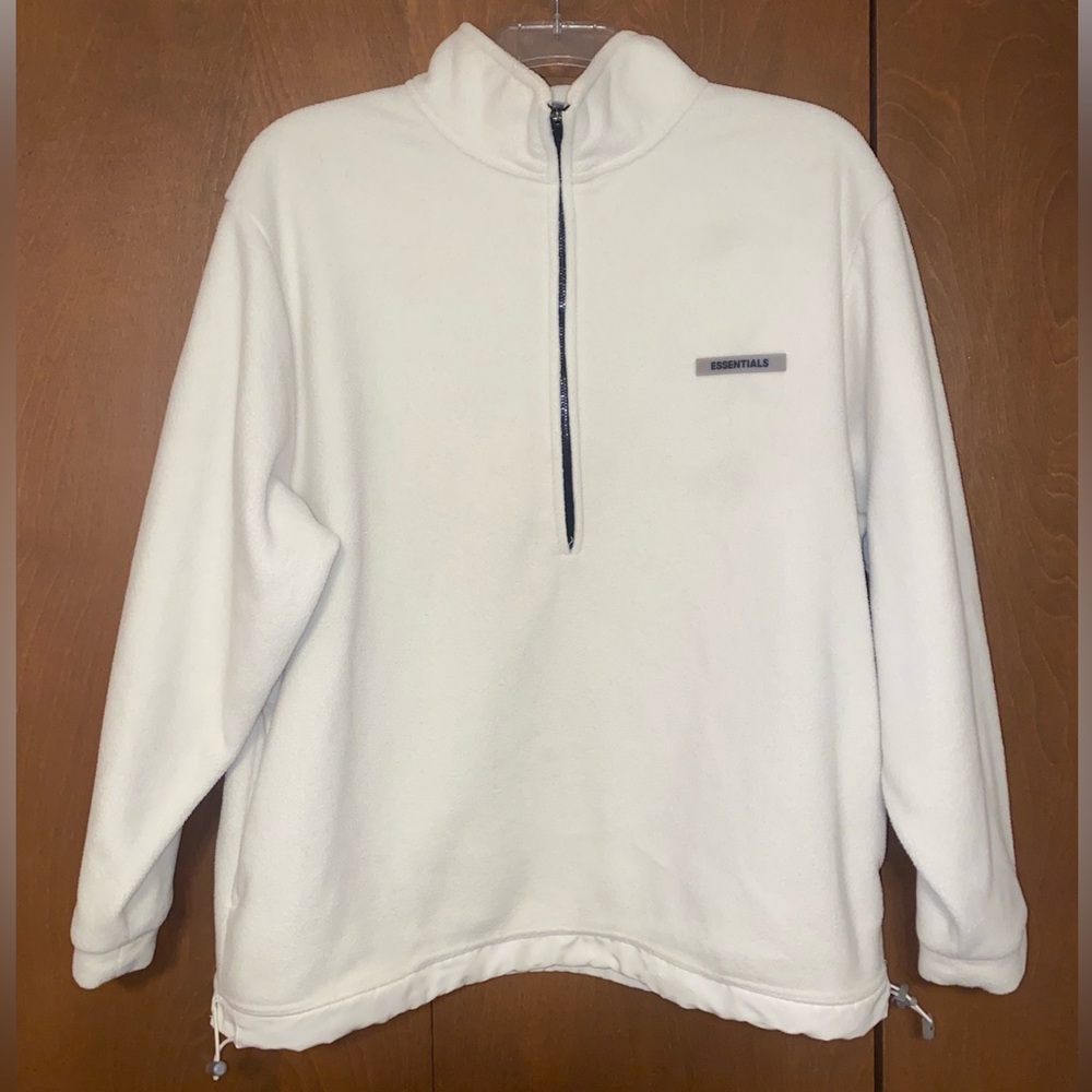 ESSENTIALS FEAR OF GOD fuzzy quarter zip jacket